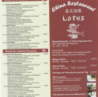 China Restaurant Lotus menu