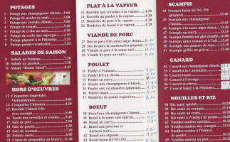 La Tour D'or menu