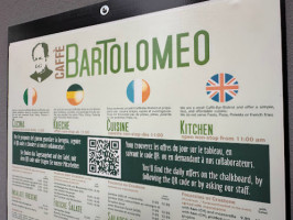 Caffe Bartolomeo menu