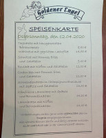 Gasthaus Goldener Engel menu
