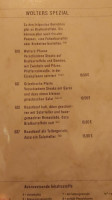 Wolters Gasthof Von 1787 menu