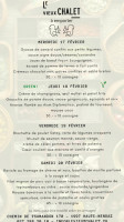 La Lanterne et le Vieux-Chalet menu