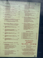 China-Restaurant Dynasty menu