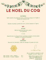 Le Bar du Coq menu