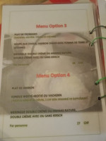 Buvette D'alpage Les Mongerons menu