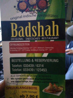 Badshah menu