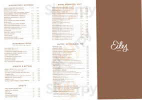Café Eiles menu