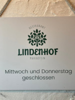 Restaurant Lindenhof menu