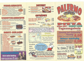 Palermo Pizza menu