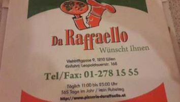 Pizzeria Da Raffaello menu
