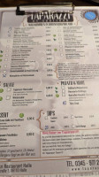 Taparazzi Restaurant menu