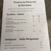 Trattoria-pizzeria- La Fortuna menu