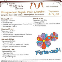 Casa Verona GesmbH menu