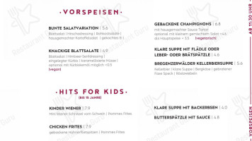 Gasthaus Hirschen menu