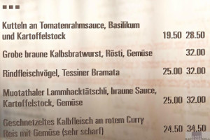 Rathauskeller Bistro menu