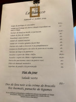 Le Barocco menu