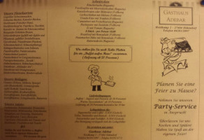 Gasthaus Adebar menu
