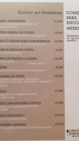 Cantinho Português menu
