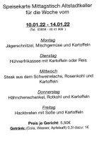 Altstadtkeller menu
