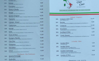 Ital. Pizzeria Ciao Ciao menu