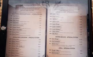 Siddharta Indische Spezialitäten menu