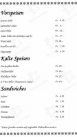 Restaurant Birgisch menu