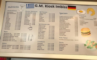 Gm Kiosk Imbiss menu