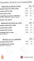 Auberge Communale Au Coeur De La Cote menu