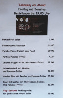 Grütli menu