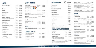 Blue Jay menu