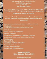 Rathauscafe menu