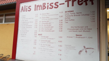 Ali's Imbiss Treff menu