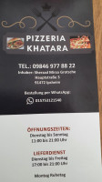 Pizzeria Khatara menu