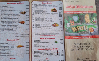 Imbiss Südostasien menu
