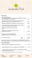 Landgasthof Frank menu
