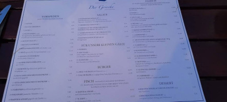Seerestaurant Der Grieche menu