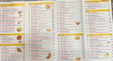 Pizzeria Buffet menu