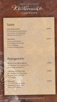 Klostermühle Siebenborn menu