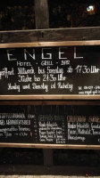 Engel - Hotel Restaurant menu