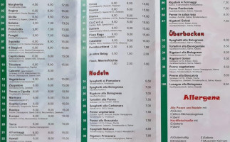 Bianca Pizza Service menu