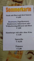 Reiterschänke menu