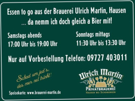 Martin Ulrich Brauerei food
