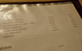Gasthof Zum Anker menu