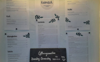 Heimisch menu