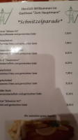 Gasthof Zum Hauptmann menu