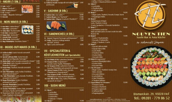 Nguyen Tien Sushi Asia Food menu