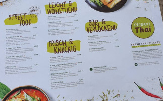 Green Thai menu