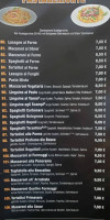 Pizzeria Panorama menu