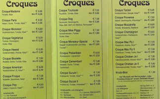 Froque Croque menu