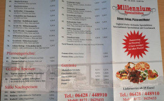 Millennium Spezialitäten menu